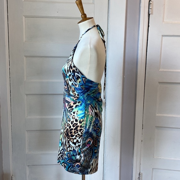 NWT Fashion Nova Paparazzi Please Halter Mini Dress, Size L - Picture 12 of 17